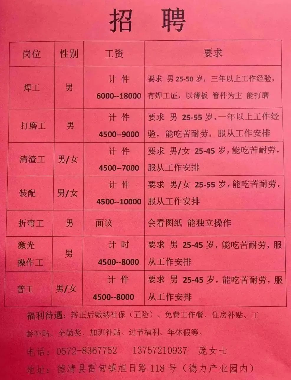 深澤最新招工信息匯總