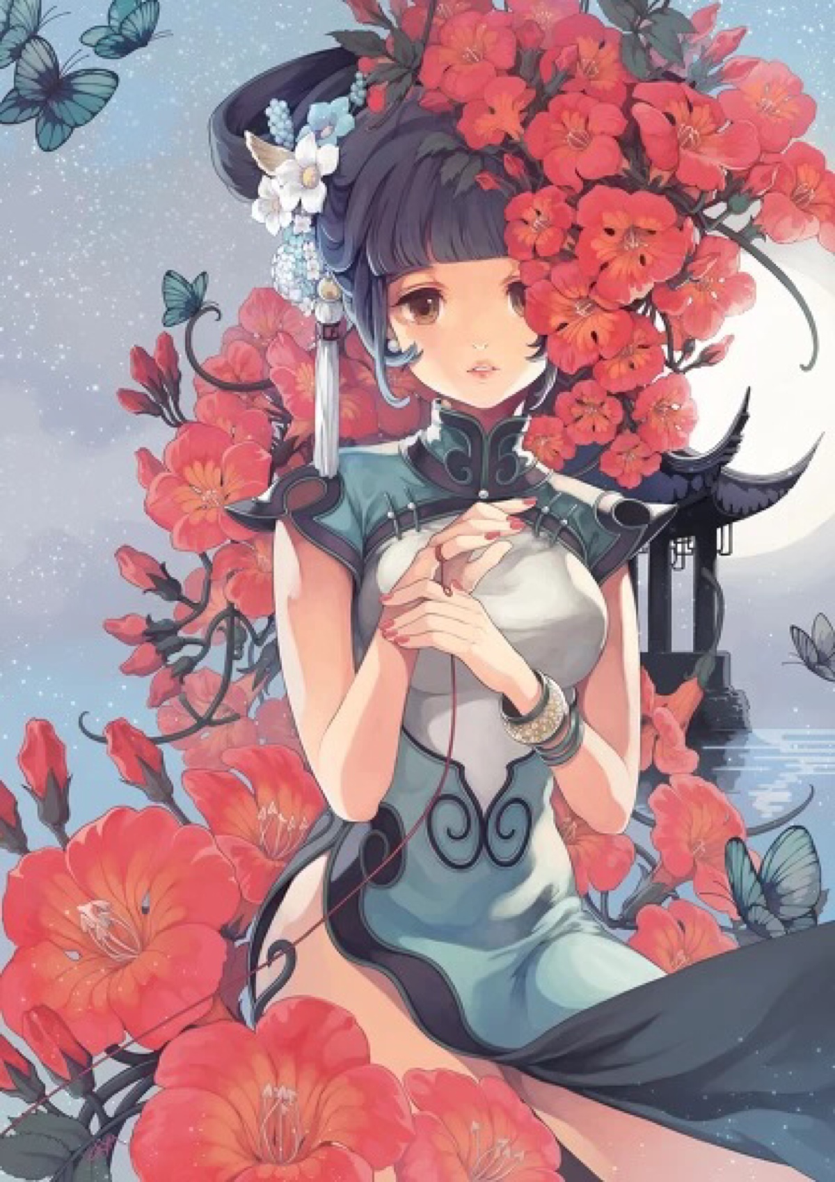 古典與現(xiàn)代完美交融，旗袍動漫美女風采展示