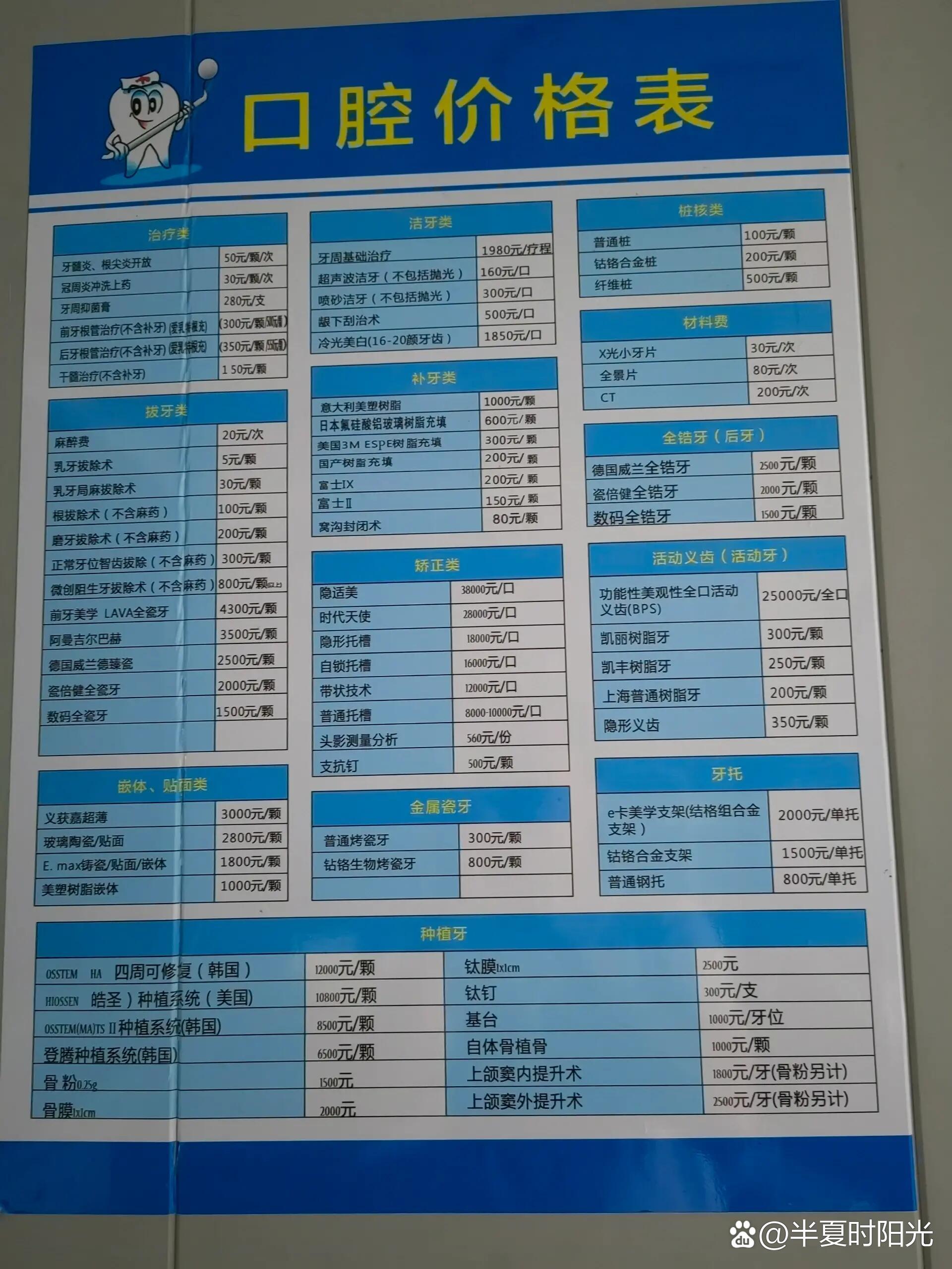 郎記口腔診所價格表，公眾視角與診所立場的關(guān)注焦點(diǎn)